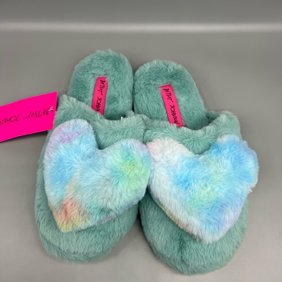NWT BETSEY JOHNSON faux fur slippers. Size 9-10 - Picture 3 of 6